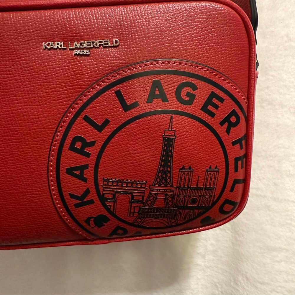 NWT Karl Lagerfeld Paris Maybelle Camera Crossbody Bag & Coin Pouch - Red